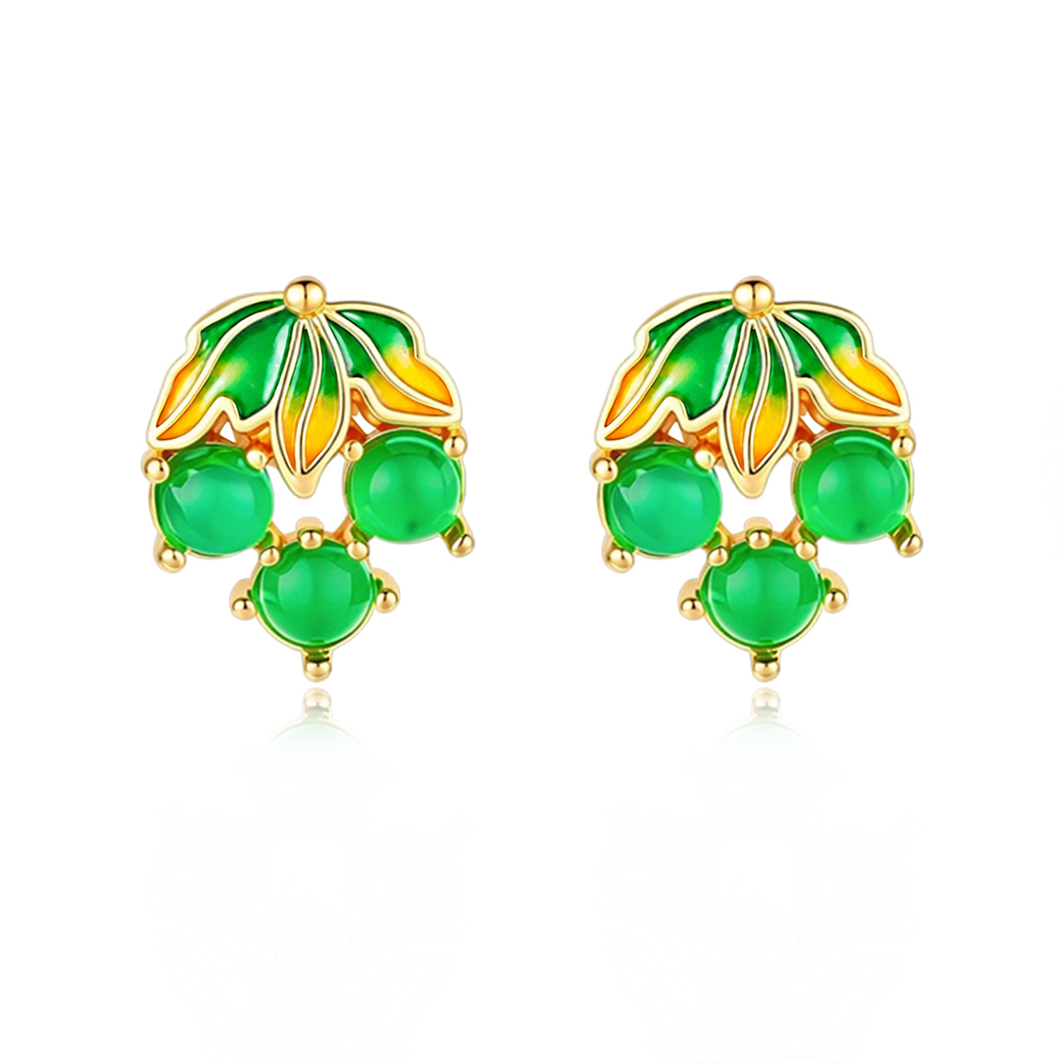 Pendientes de jade birmano con - Gold Plated Jewelry reseña y precio
