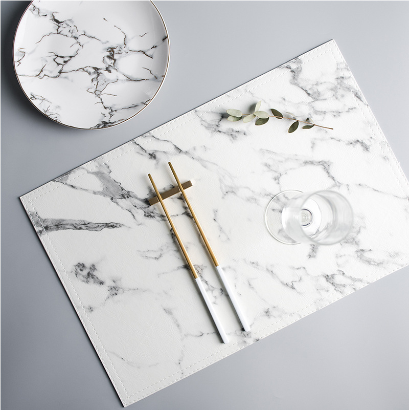 Elegante mantel individual de  - Marble Coaster Set reseña y precio